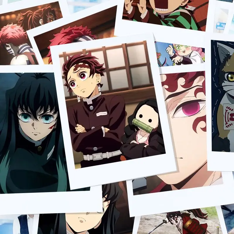 Kimetsu No Yaiba Hashira Training Lomo Cards Bookmark Kamado Tanjirou 3inch Cards Book Clip Pagination Anime Goods Collection