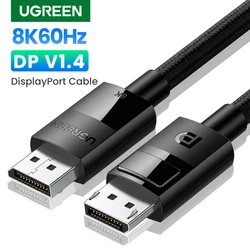 UGREEN DisplayPort Cable 8K DP 1.4 Adapter 2K165Hz 32.4Gbps Cable for PUBG Gaming Play for PC Computer Monitor Projector