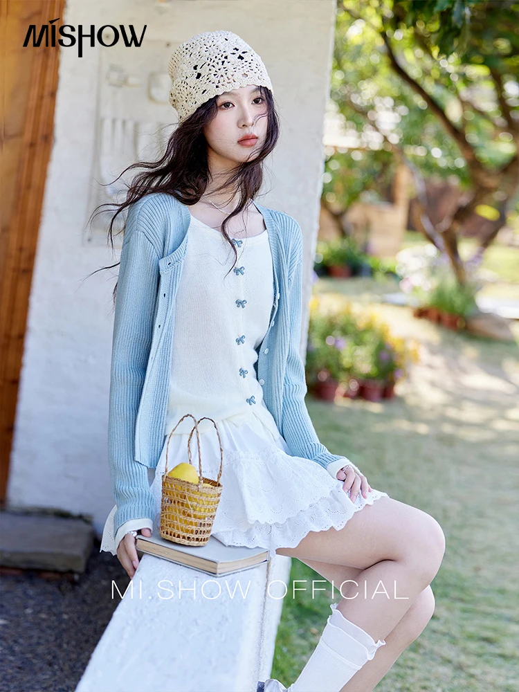 MISHOW Office Lady Spring Skirt Woman New 2025 Solid Lace Slim A-line High Waist Cake Skirts Women Fashion Versatile MXE15B0699