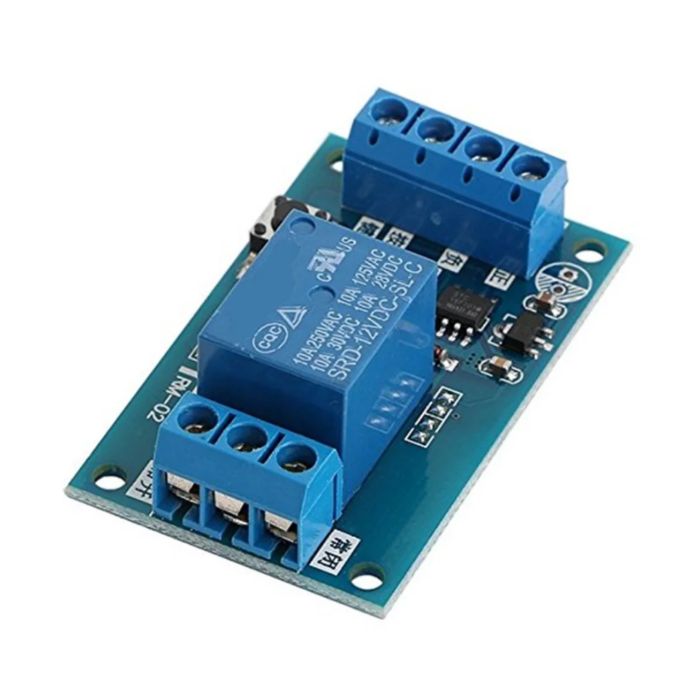 5V 12V 24V 双安定シングルボタンリレーモジュールワンキー車の修正スタートストップセルフロック車の修正スイッチ