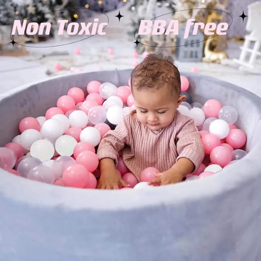 ลูกบอลสำหรับบ่อบอล 200 ลูก ลูกบอลพลาสติกสำหรับเล่นในบ่อบอล สนามเด็กเล่น บ้านเด้ง ลูกบอลพลาสติกสำหรับสระน้ำสำหรับเด็กเล็ก