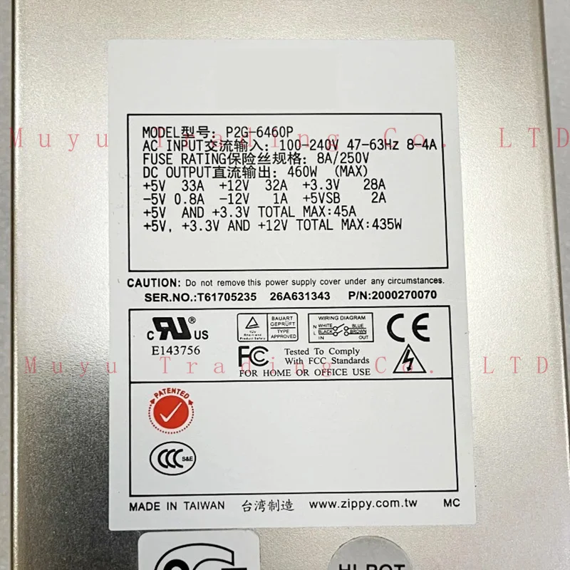 Fuente de alimentación conmutada, dispositivo PSU Original para Emacs 2U, 460W, P2G-6460P, EPAP-482