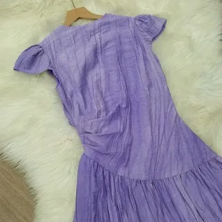 2024 Women's Clothing Micro-pleated fitted long dress Spring Summer New 701