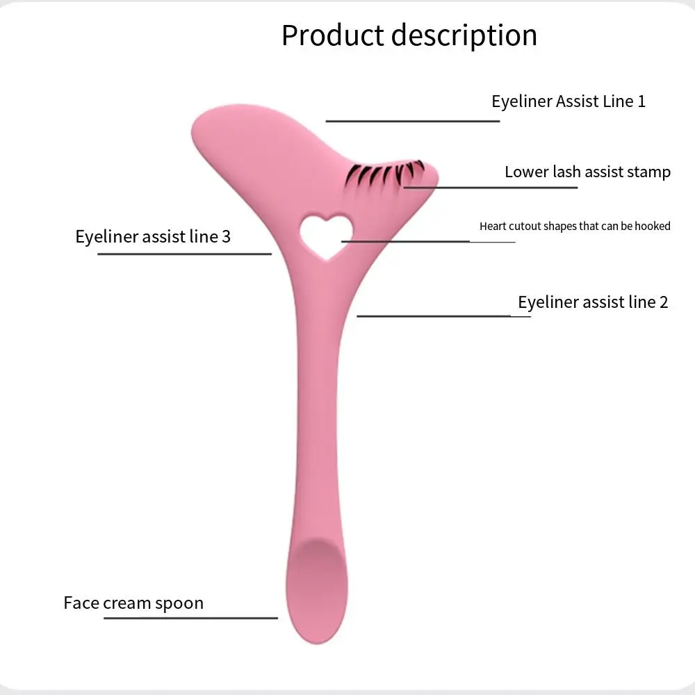 Stencil per eyeliner 2in1 Punte per ali Ombretto morbido Timbro per ciglia inferiori Crema per il viso Maschera Applicatore Localizzatore di eyeliner in silicone Bellezza