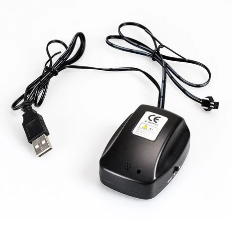 Imagen 2 del producto Controlador de unidad de encendedor de cigarrillos USB, línea EL de 12V CC para tira de luz LED de neón de 1-5M, cable EL brillante, decoración de neón Flexible