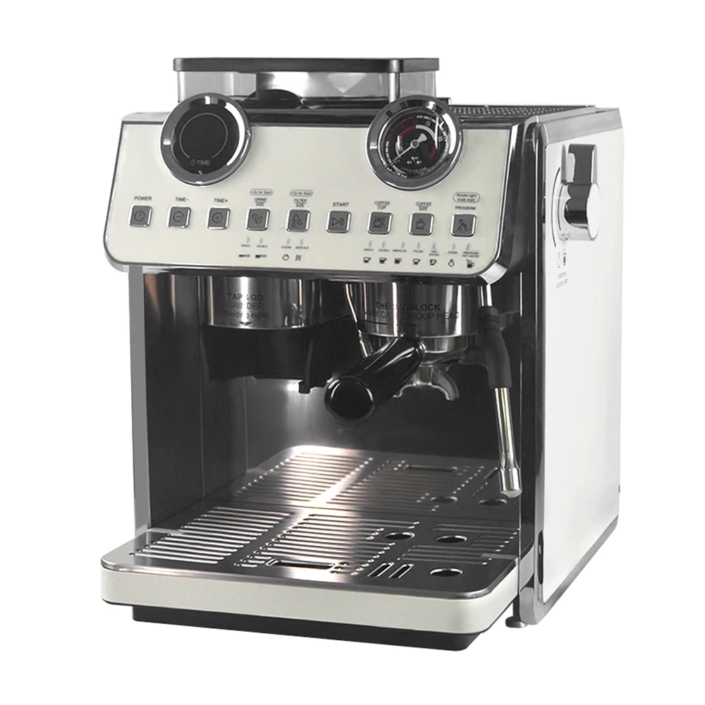 

Espresso Coffee Maker 20Bar Double Boilers Dual Pumps Italian Coffee Machine Automatic Coffee Machine With Grinder