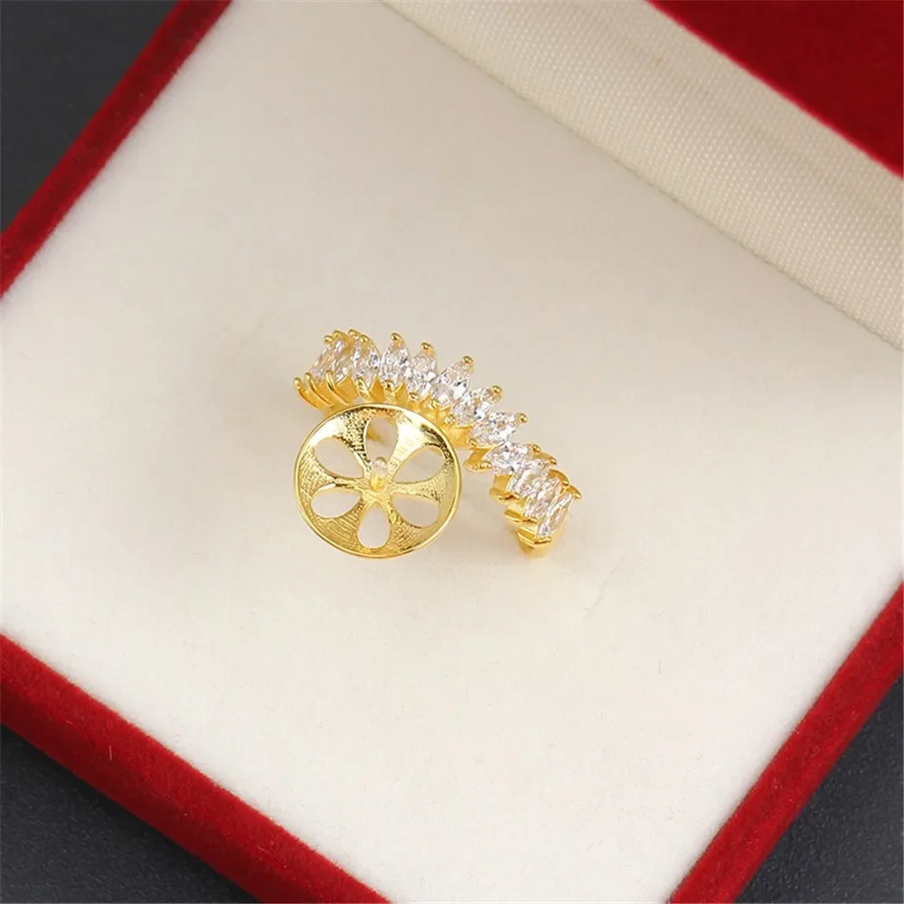 Solid S925 Sterling Silver Pearl Ring Settings Findings & Accessories  for Jewelry Making Bulk Wholesale Craft Supplies No Pearl