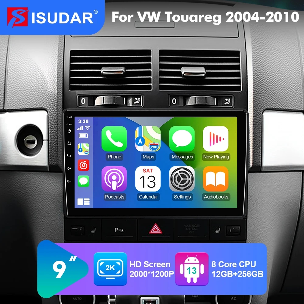 

Isudar T78P Android13 Auto Radio Player For Volkswagen VW Touareg Multivan T5 Transporter 2004 - 2010 Stereo frame 2K screen AI