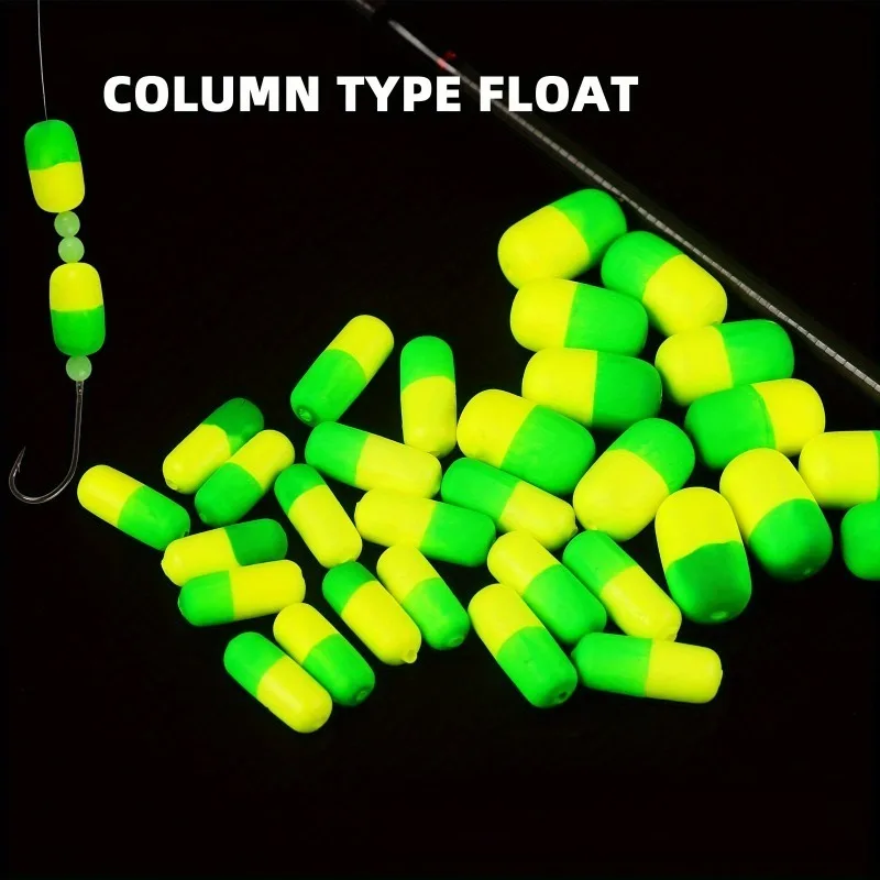 5PCS Colorful High Visibility Foam Buoy Column Long Cast Sea Fishing Float Anti-tangle High Buoyancy Fresh Salt Water Univers...