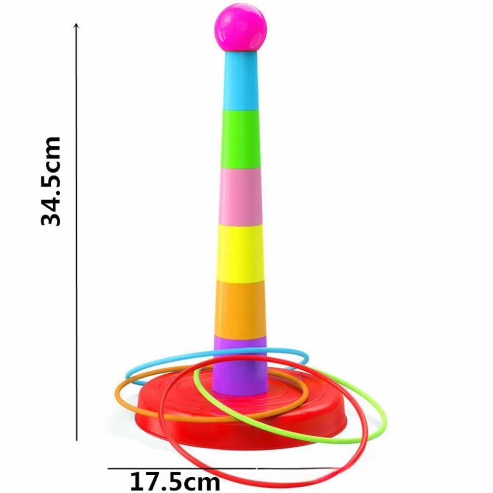 Ringwurfspiel-Set für Kinder, Stapelbecher, Spielzeug für drinnen und draußen, Eltern-Kind, interaktiver Spaß, pädagogischer Ringkreis-Wettbewerb