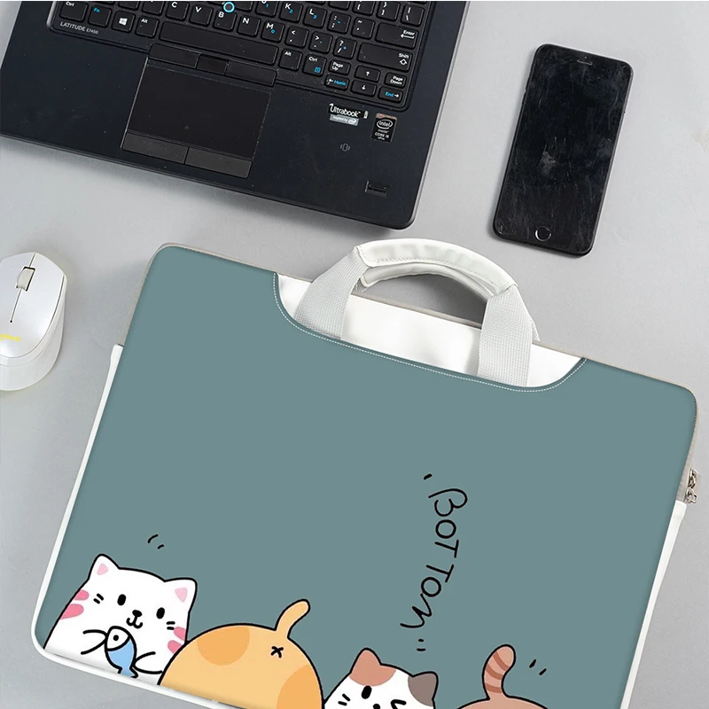 Funda de piel personalizada para ordenador portátil, bolso de mano tipo mensajero para Macbook/Dell/HP/Lenovo, 12, 13,3, 14, 15,6, 17, 17,3 pulgadas