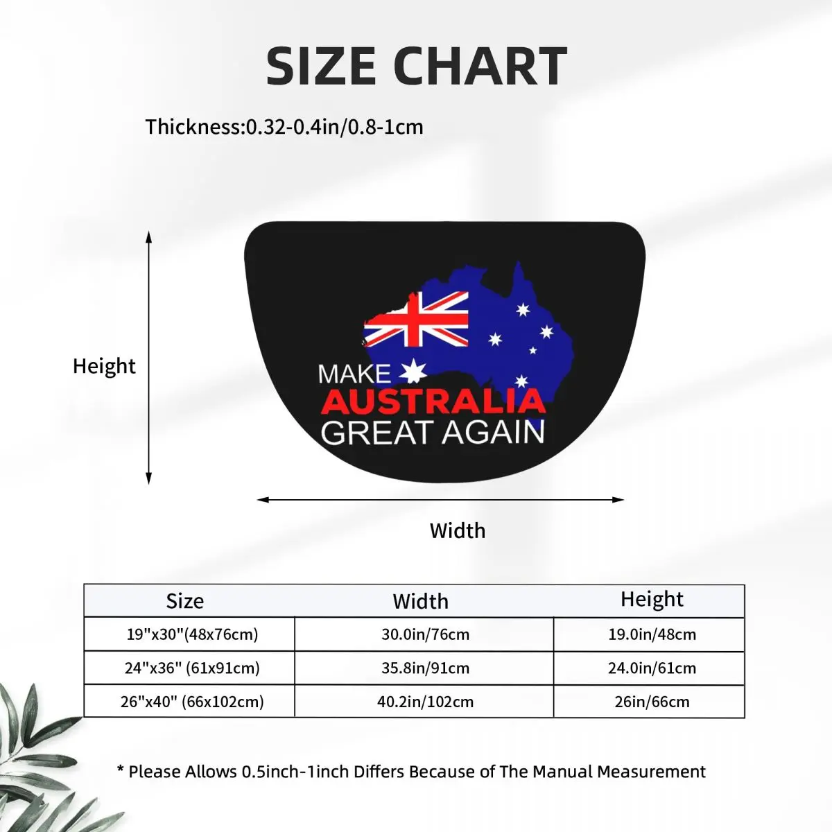 Make Australia Great Again Soft Flannel Half Round Doormat Non Slip Bathroom Mat Absorbent Floor Carpet for Home Bedroom