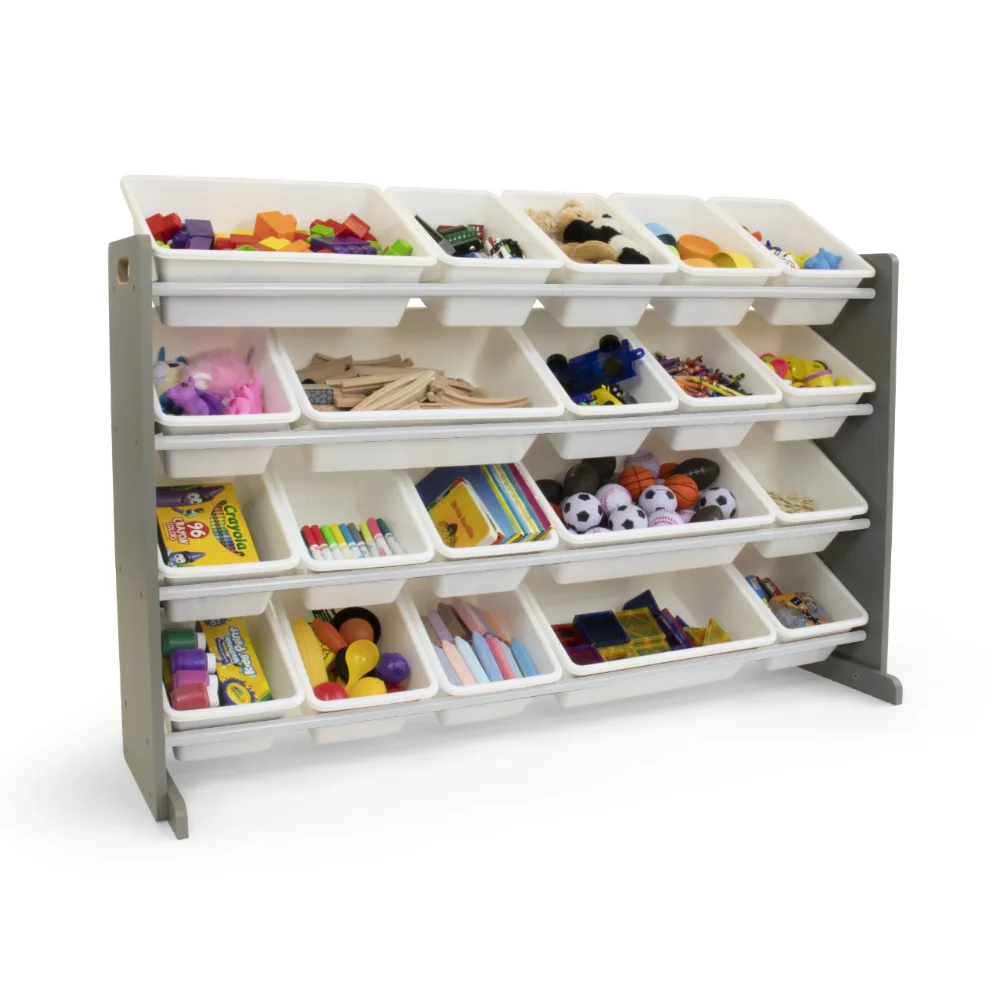 

Inspire Extra-Large Storage Organizer w/ 20 Bins, Grey/White