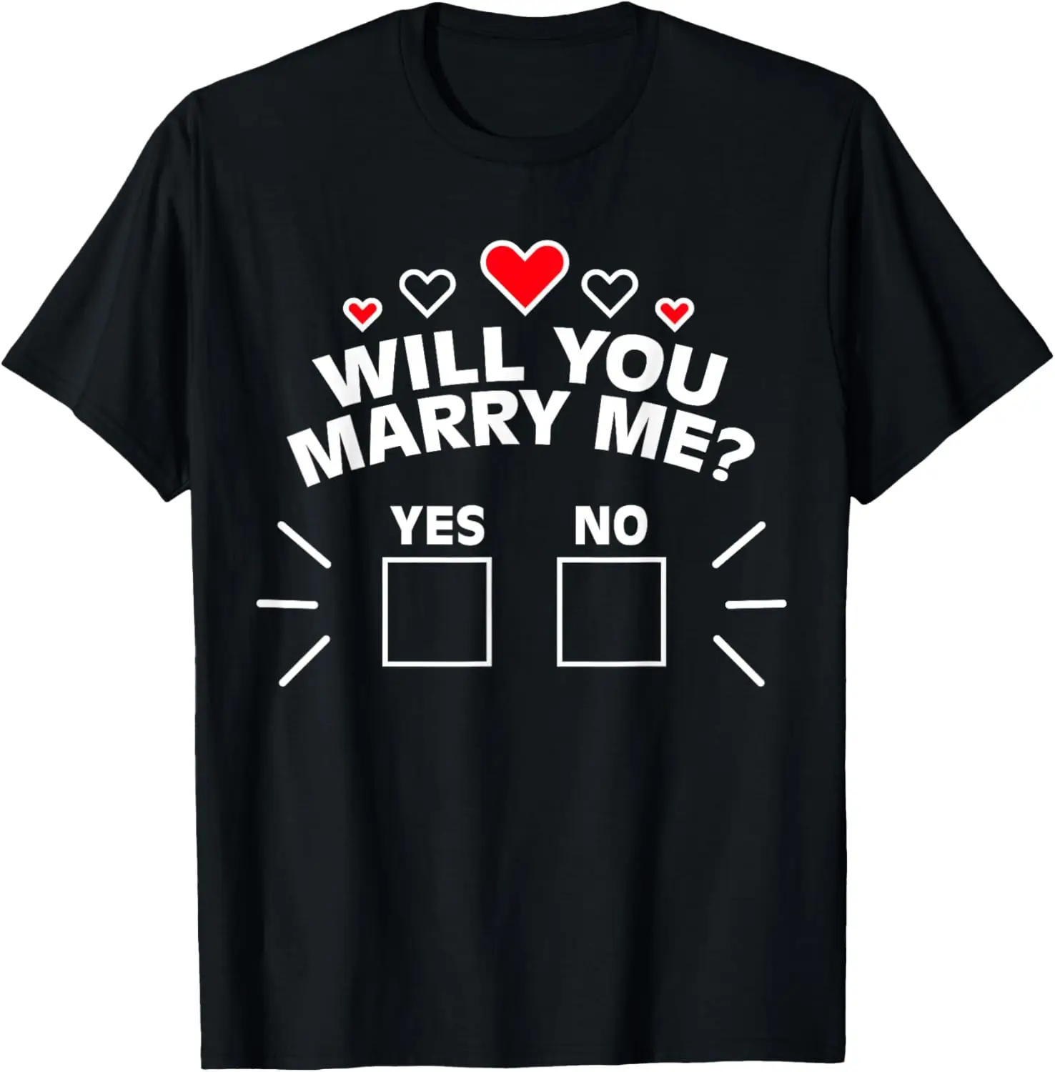 Will You Marry Me Proposal Graphic Wedding Engagement Gift T-Shirt