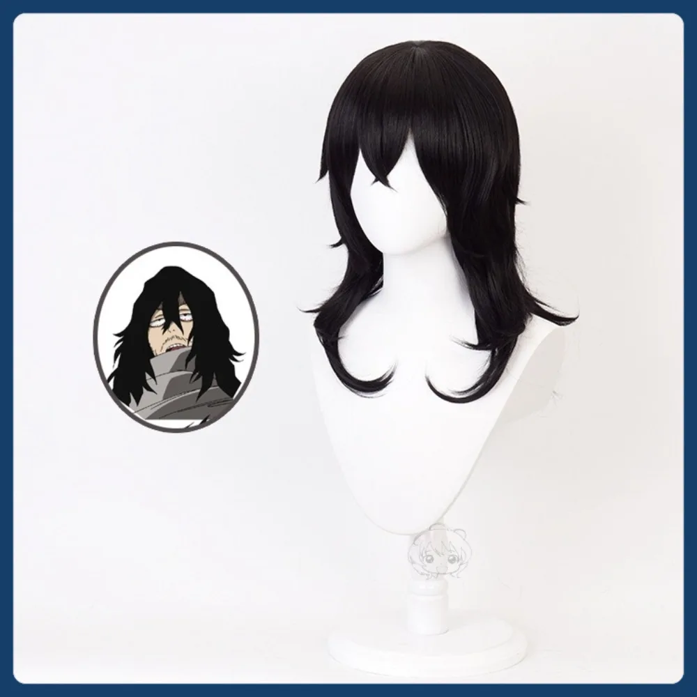 Mid-jade Wig Store My Hero Academia Shota Aizawa Cosplay Wig Anime Game Role-playing Costume Halloween Costume Props Synthetic H