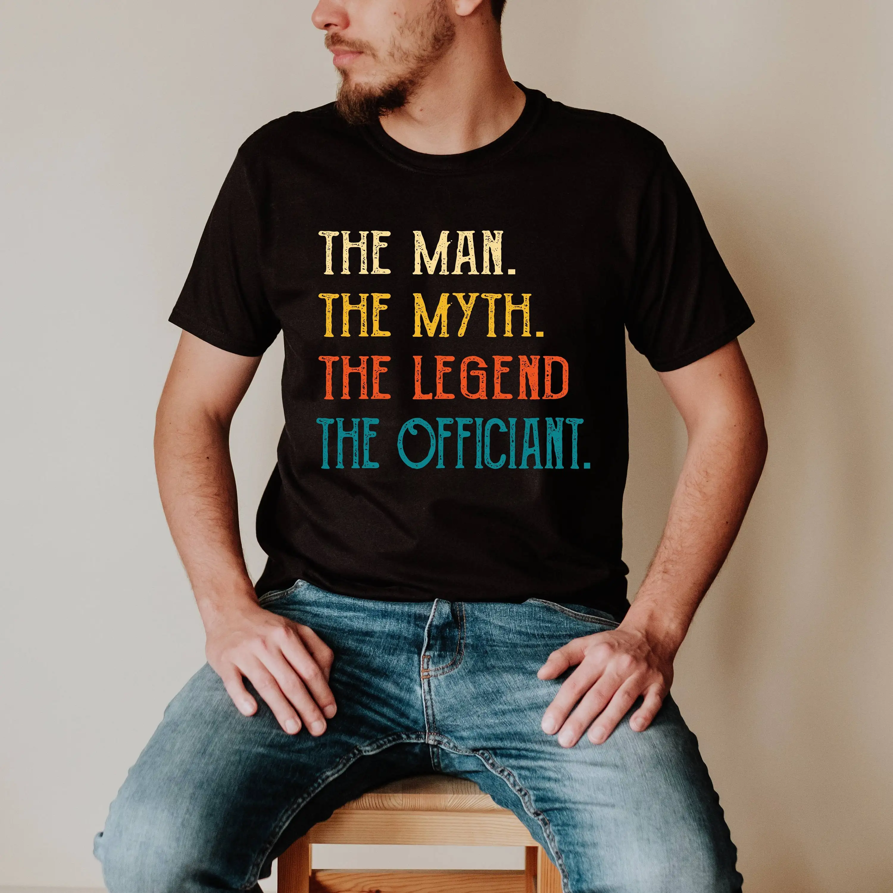 The Man Myth Legend Officiant T Shirt Wedding For Marriage Tee