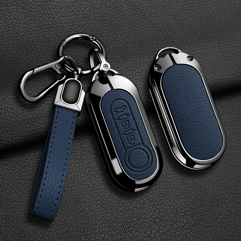 

Zinc Alloy Car Remote Key Case Cover Protector for Fiat Ducato 500 500L Panda Grande Punto Lancia Musa Accessories Holder Shell