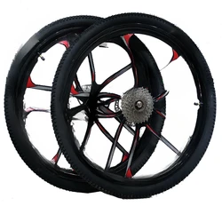24/26/27.5-inch bearing magnesium alloy integrated wheel, mountain wheel set hub