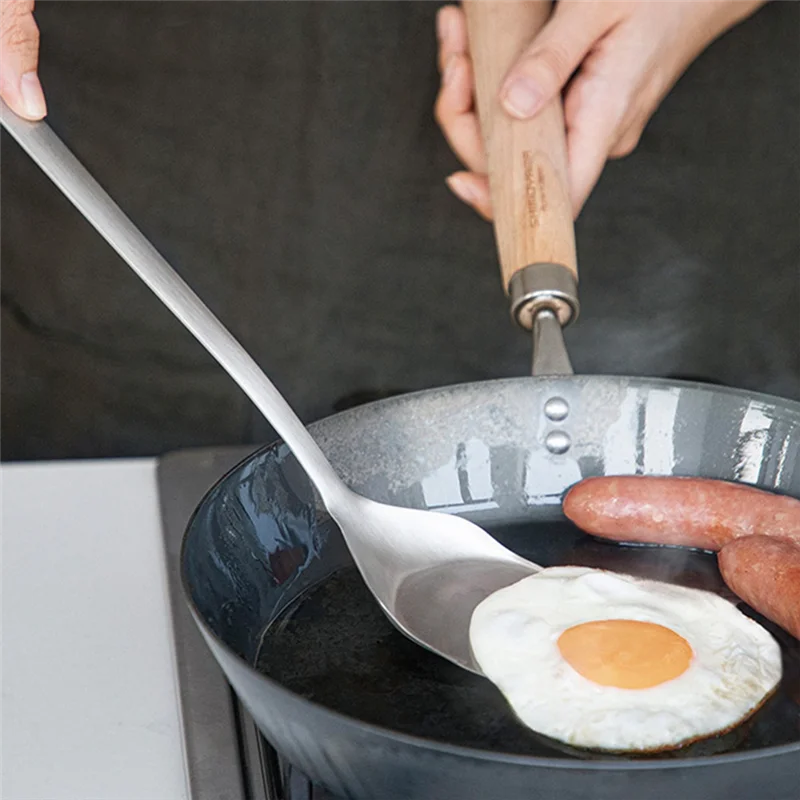 

A93Z Kitchen For Cooking Spatula 304 Stainless Steel Dishwasher Safe Slotted Shovel Frying Stirring Stirrer Home Metal Utensil T