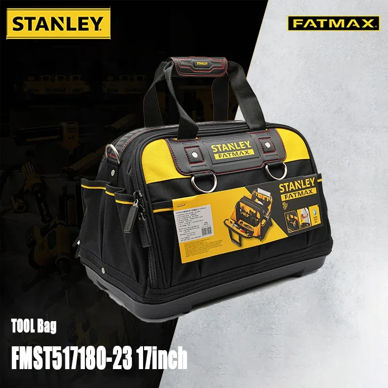 Stanley FMST517180 Portable Tool Handbag Hard Bottom Double Open Double Layer Oxford Cloth Electrician Bag Waterproof Anti-Fall