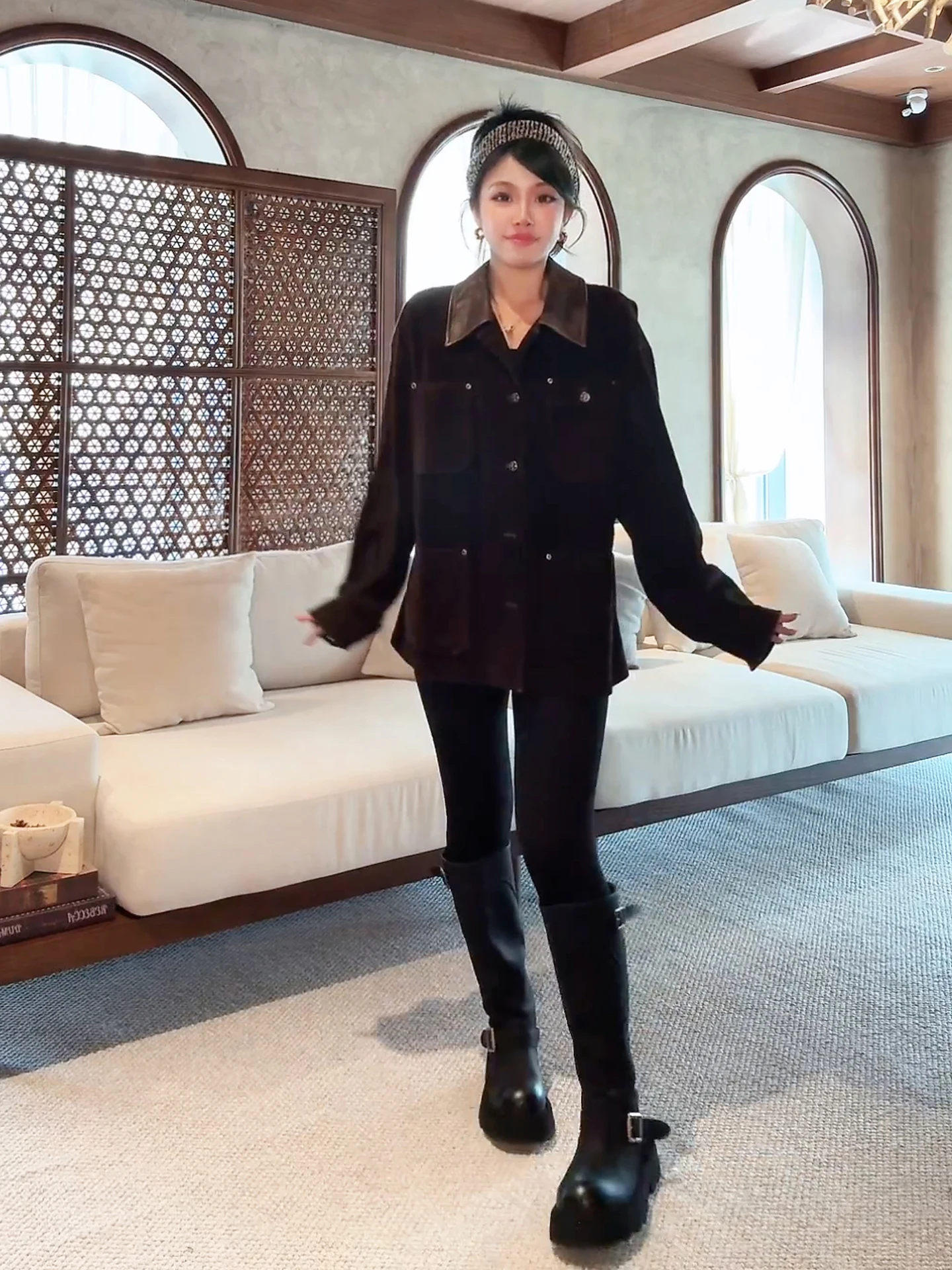 

Леггинсы с высокой талией, высокой эластичностью, из микроволокна, с эффектом утяжки живота, теплые, тонкие, для осеннего сезона MESA537