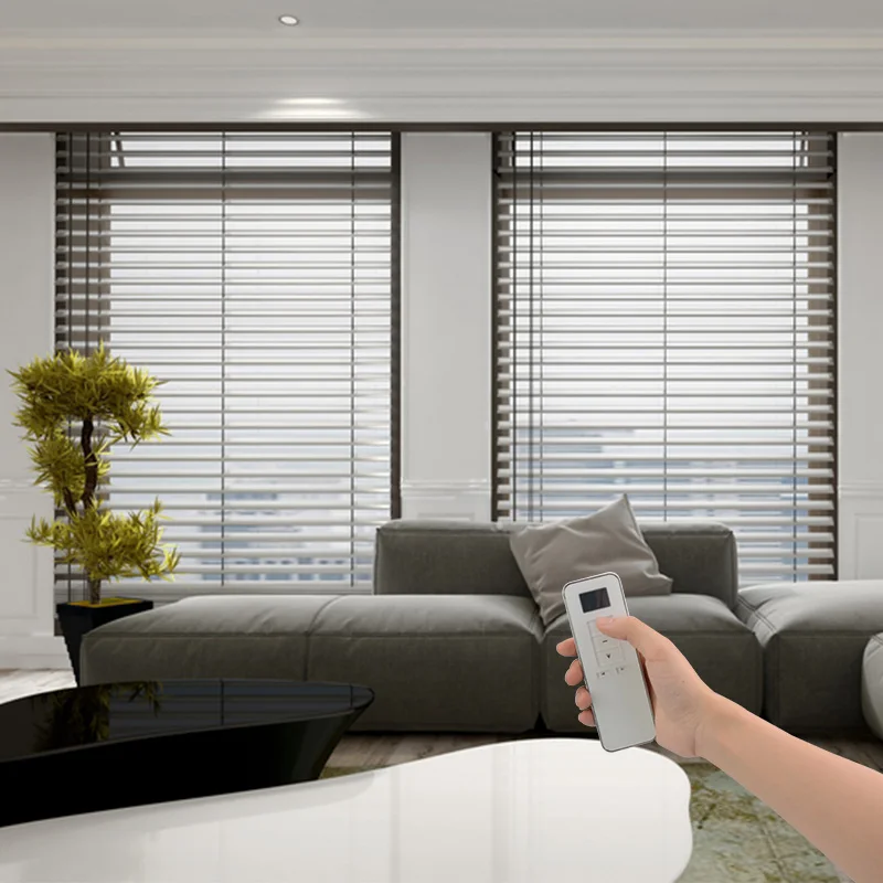 Easy Clean Waterproof Horizontal Automatic Electric Venetian Blinds