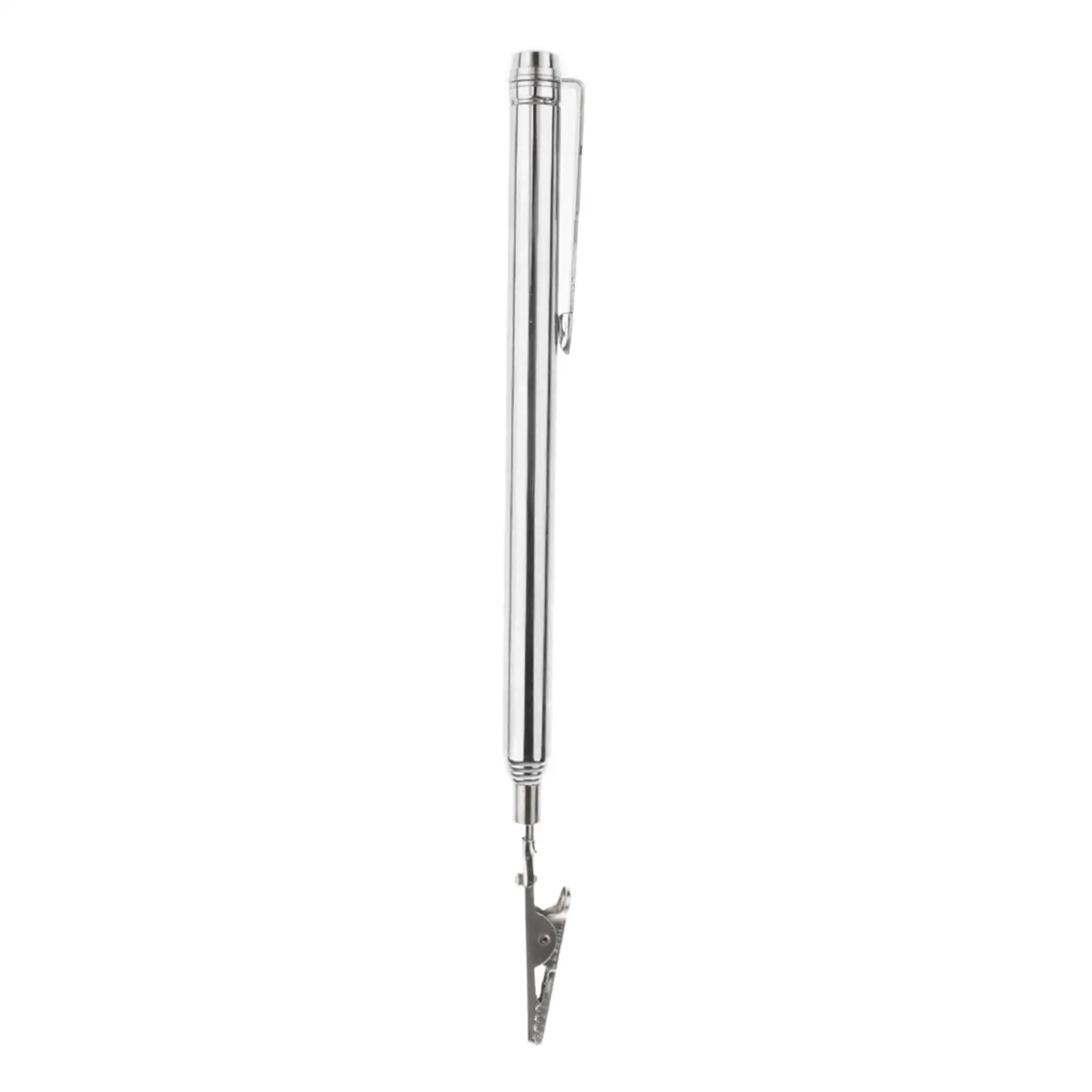 

Telescopic Alligator Clip Connector Extendable Rod Silver Pen Attachment for Car Repair and Air Conditioner Service