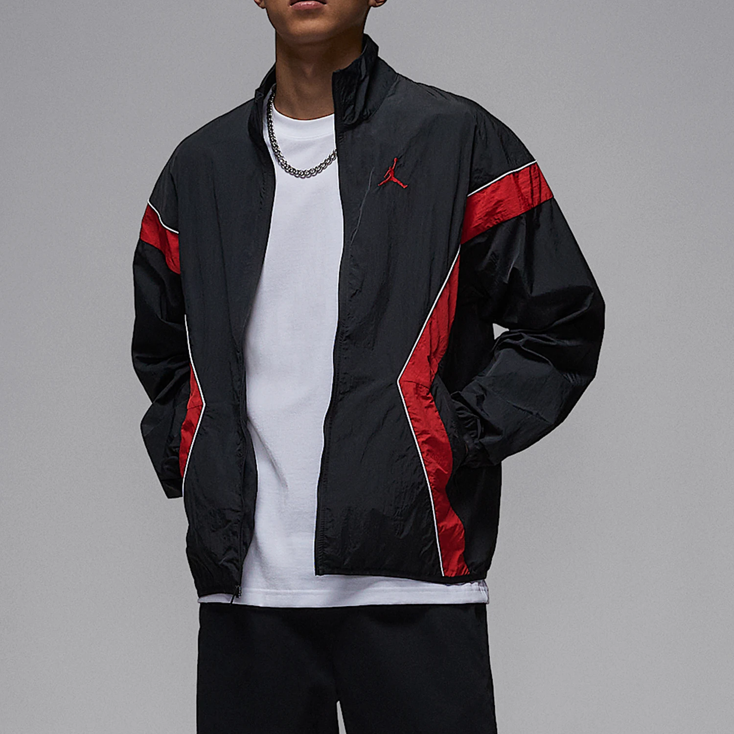 Nike Authentic JORDAN Men's Patchwork Stand Collar Woven Sports Jacket IH2825-010