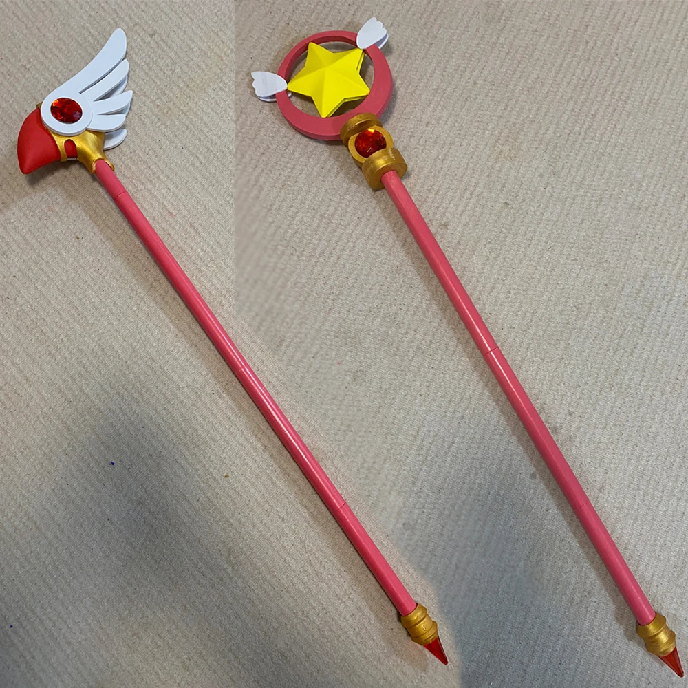Brdwn Card Captor Sakura Kinomoto Vögel Kopf Sterne Cosplay handgemachte Zauberstab Stab – Detail 1