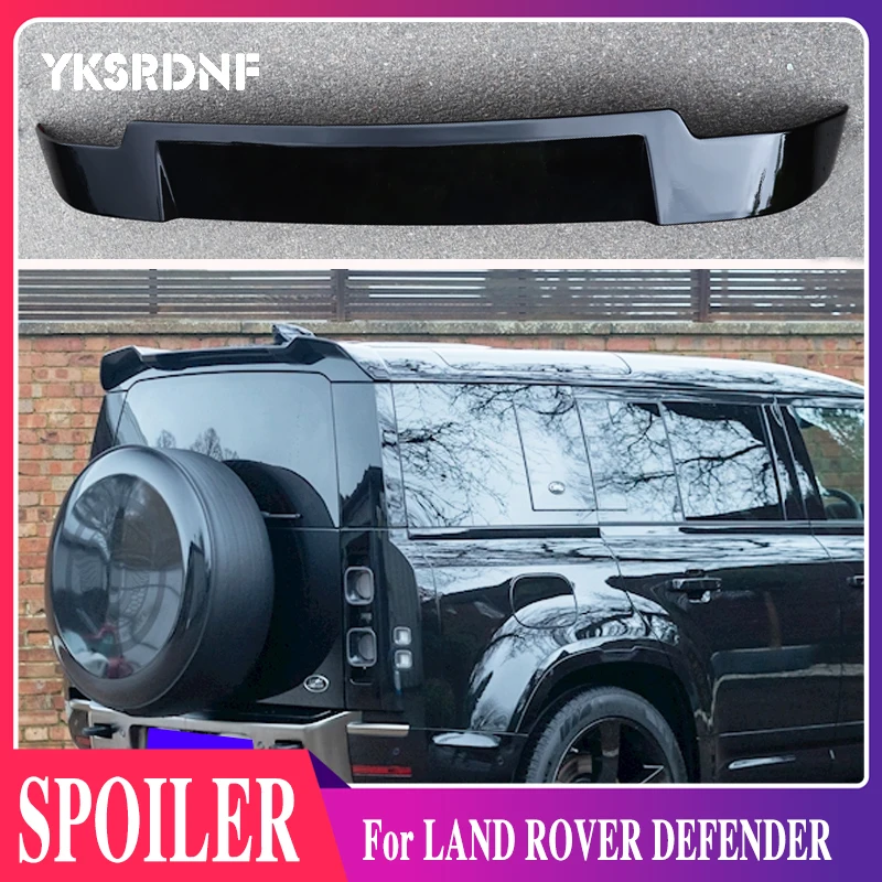 New design For LAND ROVER DEFEND 2020 2021 spoiler high quality ABS materail Rear Roof Defender Spoiler Trunk Boot Lip tail Wing