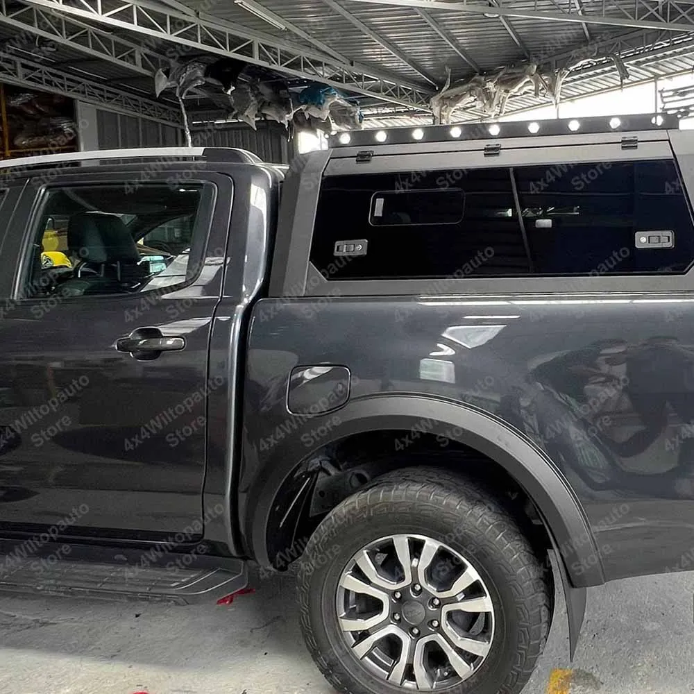 For Ford Ranger T8 2019-2022 Fender Flares Wildtrak 30mm Wheel Arch Extensions With Sensor Hole ABS Matte Black