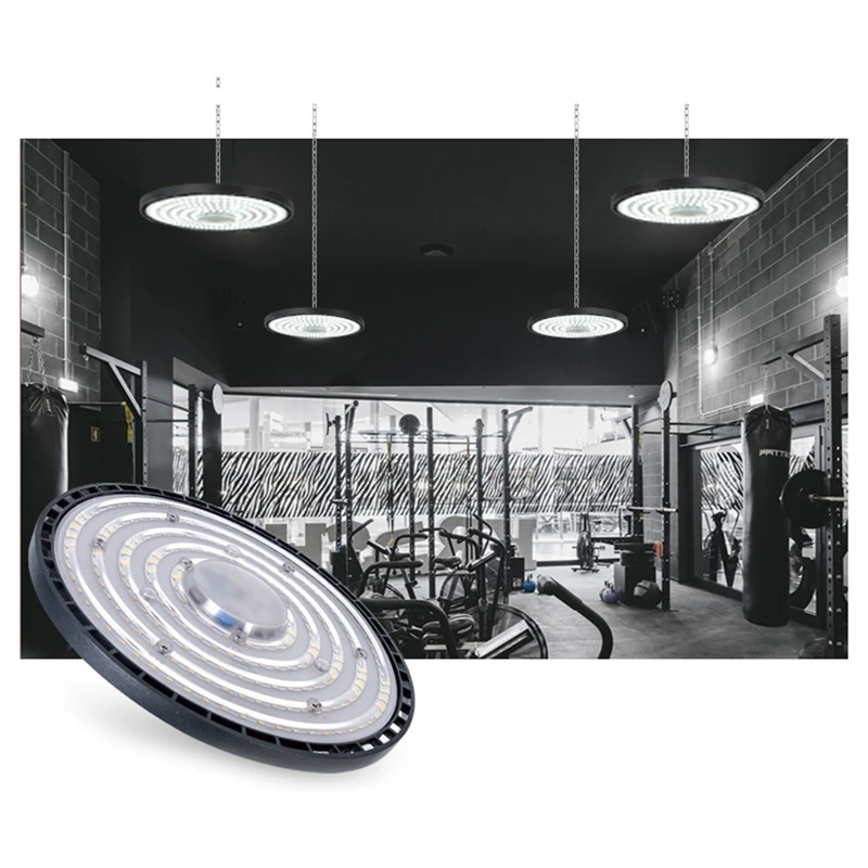 فائقة السطوع LED عالية الخليج ضوء UFO مستودع المرآب الخفيفة IP65 مقاوم للماء الصالة الرياضية التيار المتناوب 220 فولت مصنع الإضاءة 100 واط ، B-VVBC #5