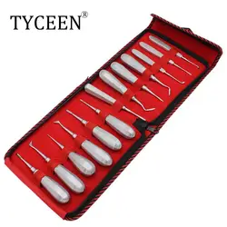 13pcs Dental Elevator Set Made in Pakistan Teeth Extraction Tooth Extracting Forceps Stainless Steel Curved Root Lift Elevator