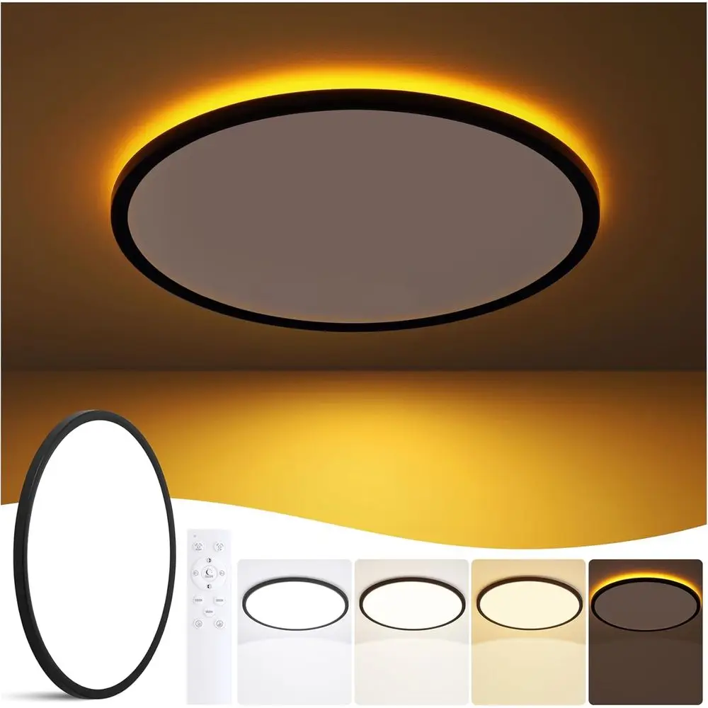 

15 Inch Mount Ceiling Light with Night Light, 36W 3600LM, Dimmable LED Ceiling Light Fixture with Remote Control, 3000K/4000K/65