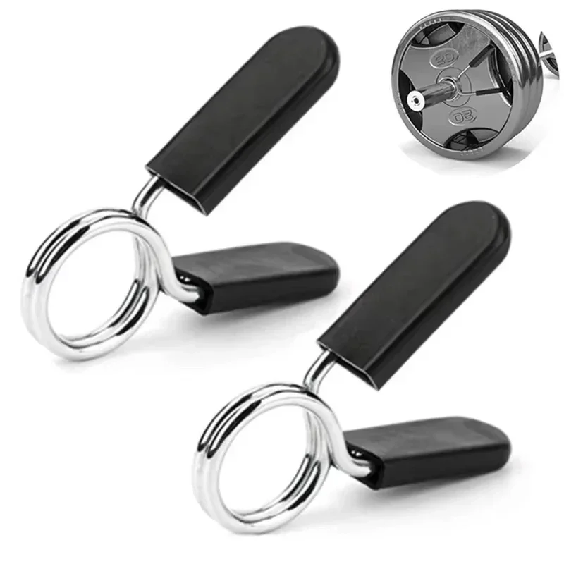 25/28mm Barbell Clamp Spring Collar Clips Gym Weight Dumbbell Lock Clamps Standard Barbell Collar For Weight Lifting