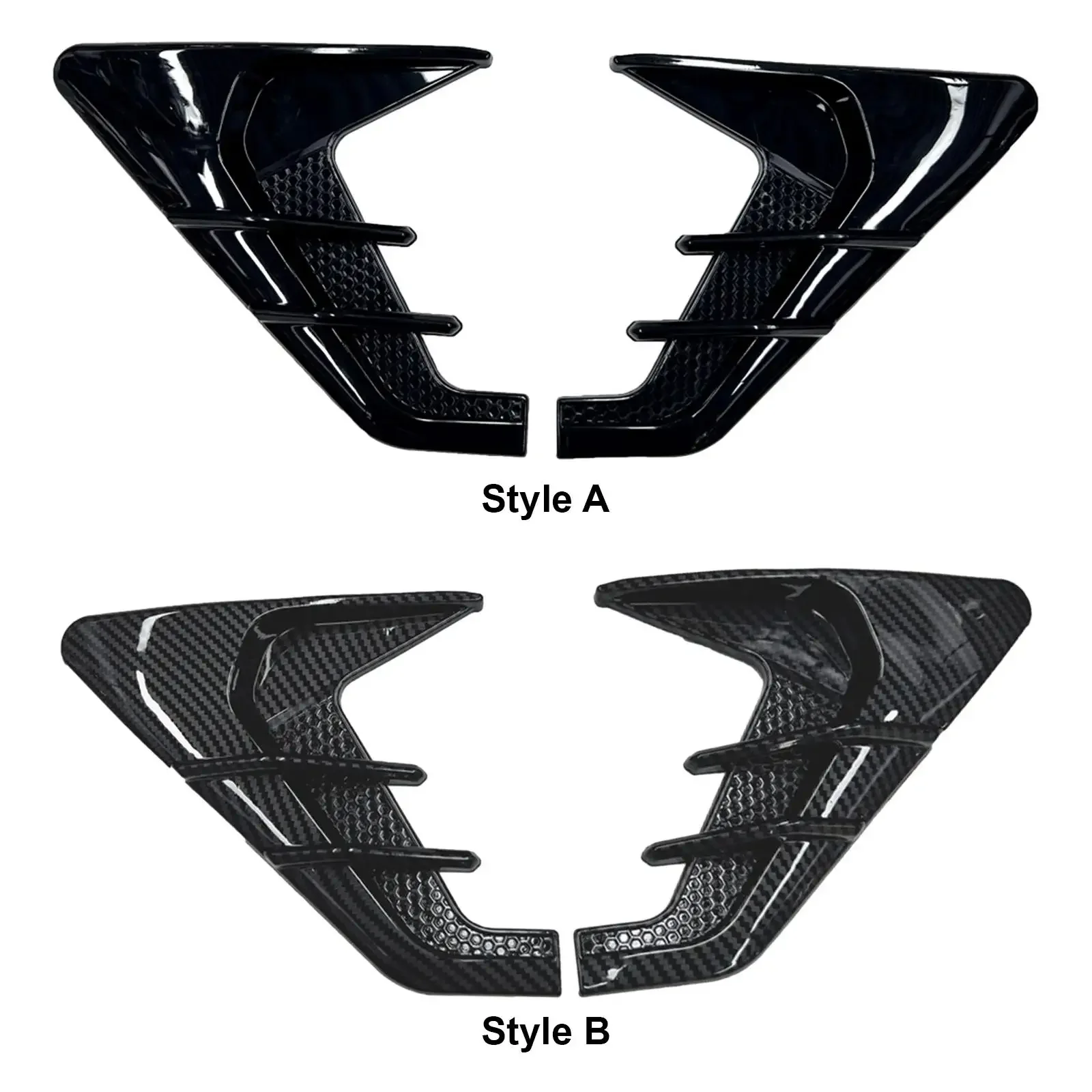 

Set of 2Pcs Universal Car Side Flow Vent Fender Sticker Decorative Air Wing Vent Trim for Cars SUV Sturdy Vehicles Spare Parts