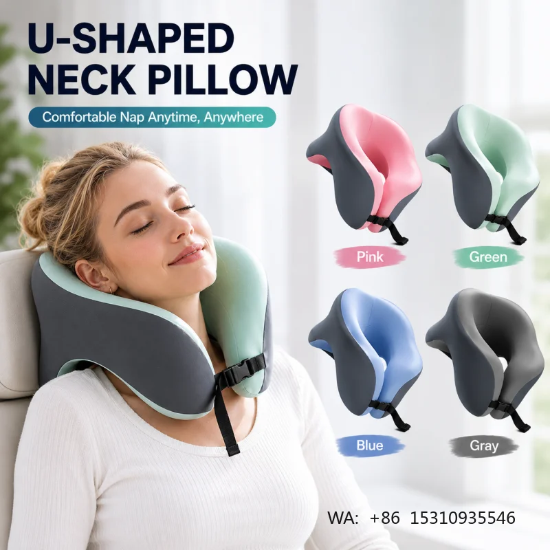 Wholesale Breathable U-Shaped Memory Foam Neck Pillow Slow Rebound Travel Pillow for Long Distance Flights & Nap