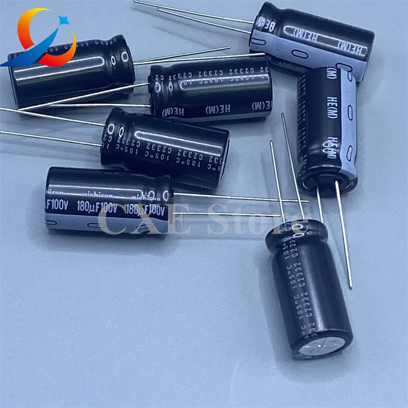 

10 шт. Nichicon HE 100V180UF объем 12,5X25 мм UHE2A181MHD электролитические конденсаторы 180 мкФ 100 В новый
