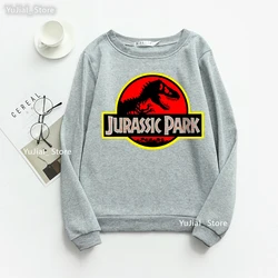 Jurassic Park Dinosaur Graphic Print Sweatshirt Girls Funny Harajuku Kawaii Clothes Jurassic World Long-Sleeved Jumper