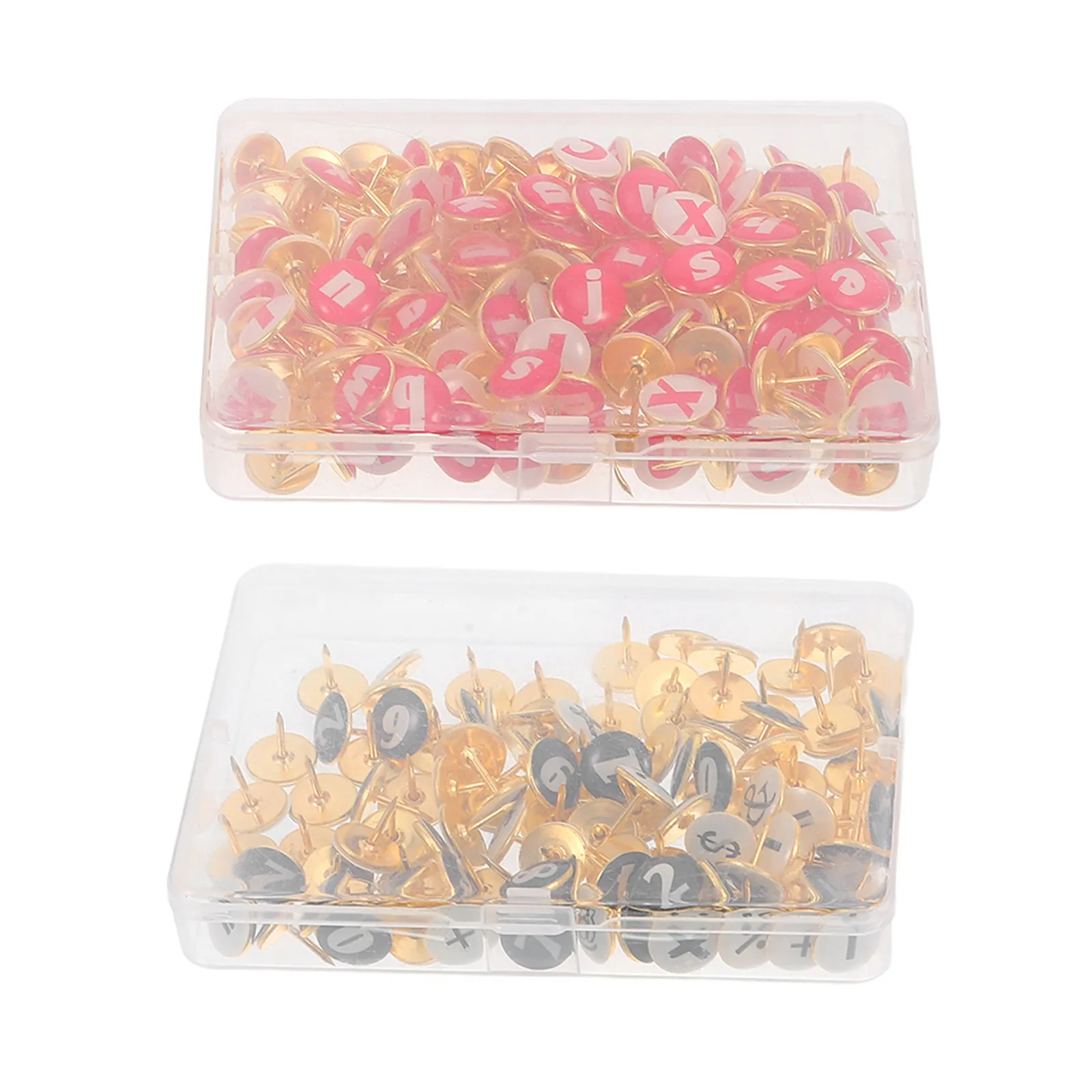 260Pcs Alphabet Letter Number Punctuation Marks Push Pins Strong Grip Flat Thumb Tacks for Bulletin Board Corkboard Office