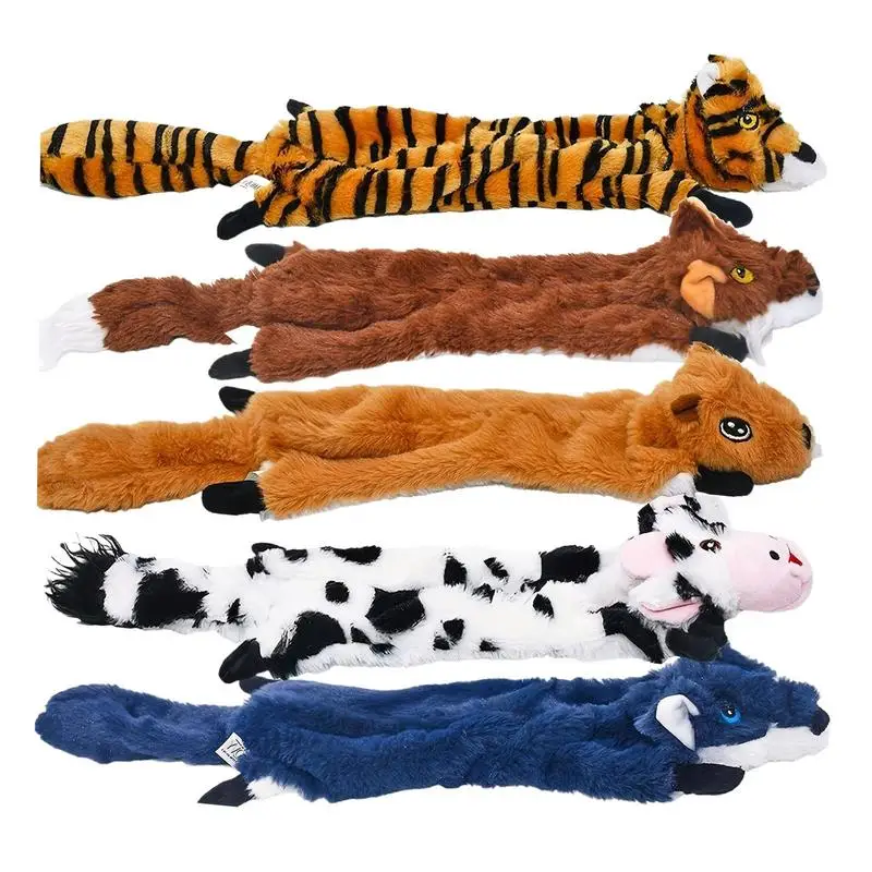 

Dog Plush Toys 5 Pieces Pet Plush Toys Interactive Bite Simulated Animals For Training Rewards Puppies Aggressive Chewers