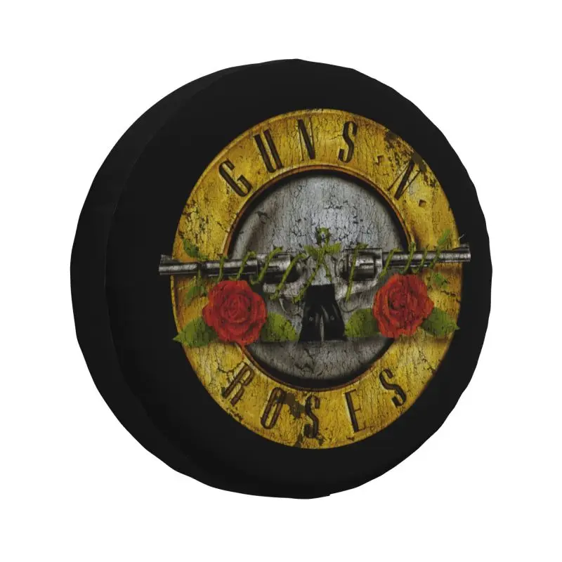 Guns N Roses Bullet Logo Spare Tire Cover for Toyota RAV4 Prado Heavy Metal 4WD 4x4 RV Car Wheel Protector 14