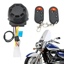 Motorcycle Bike Anti-Theft Alarm Wireless Remote Control 12V Bicycle Security Alarm 120dB Vibration Alarm Double Flash Function