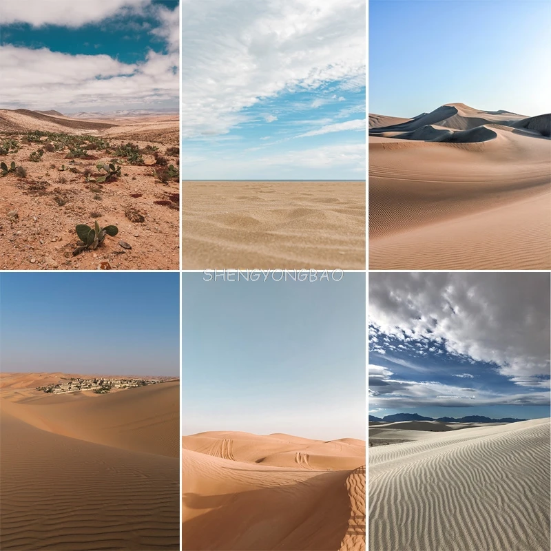 

Beautiful View Desert Wind Swept Sand Photography Backdrops Dunes Sunset Natural Scenic Travel Photo Studio Background SA-02