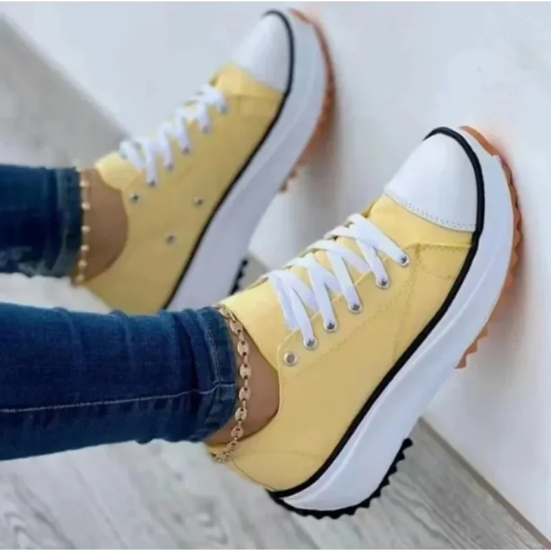 2024 Nieuwe Mode Zomer Vrouwen Casual Schoenen Plus Size Sneakers Voor Vrouwen Platform Sportschoenen Dames Veters Tennisschoenen Maat 43