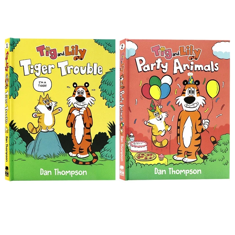 2 books/set, Tig and Lily Dan Thompson, Children's books aged 5 6 7 8 English book, Graphic Novels HJ-042