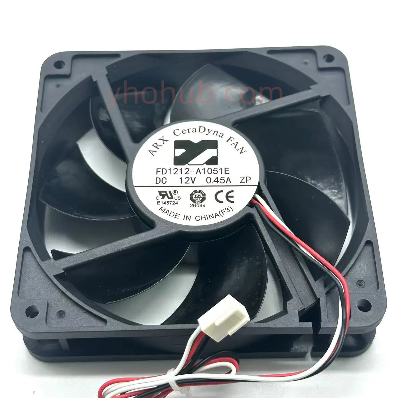 

ARX FD1212-A1051E DC 12V 0.45A 120x120x25mm 3-wire Server Cooling Fan