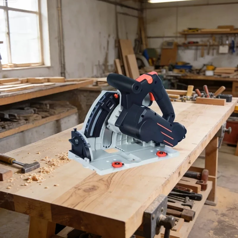Brushless Motor Track Saw SJ-55 Dust-Free Drywall Cutting Woodworking Ceiling Installation Board Cutting Tool Compatible
