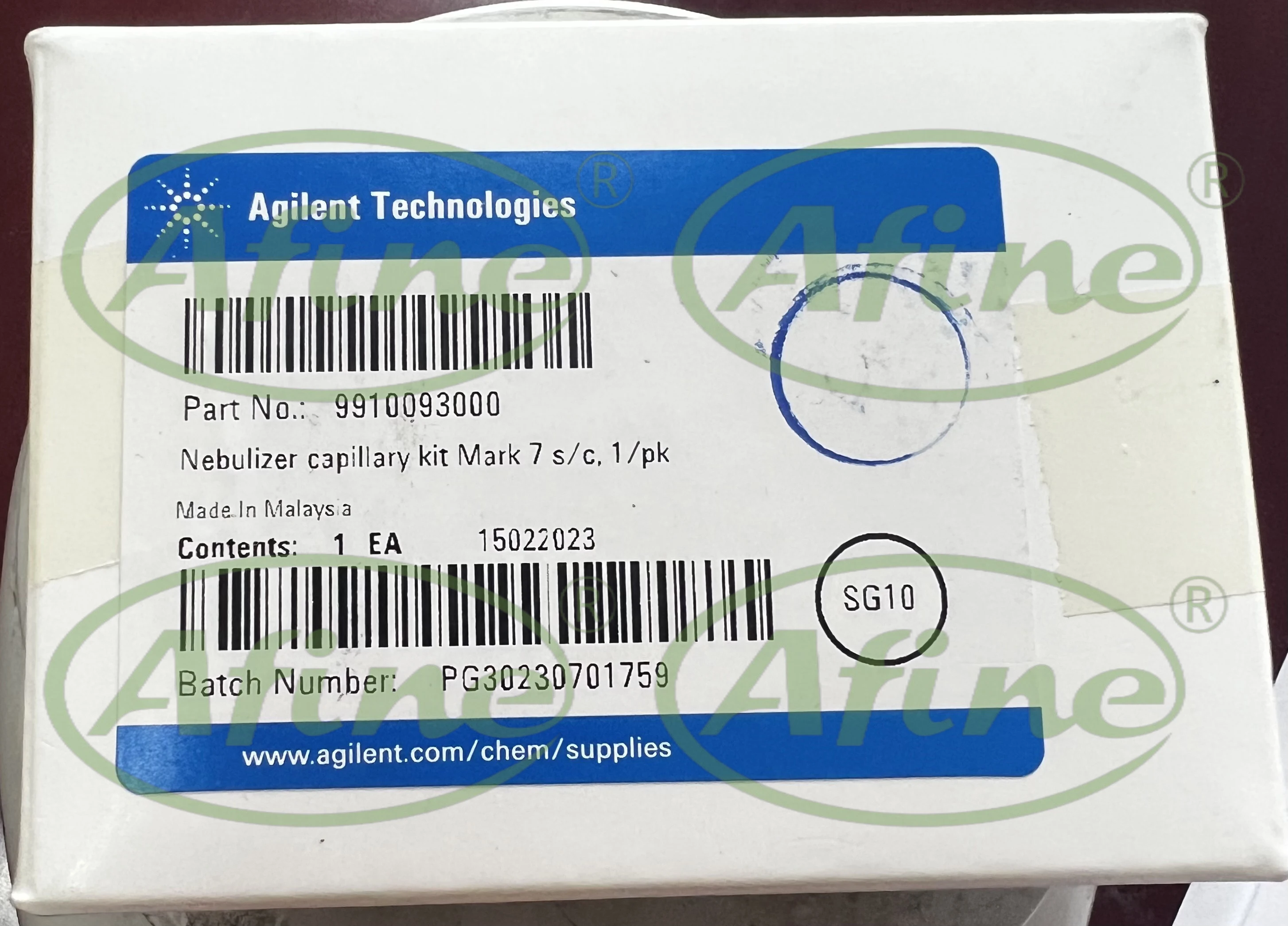 AFINE Agilent Nebulizer Capillary Kit, 9910093000, for Mark 7 Spray Chamber