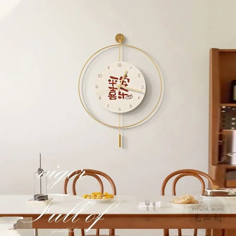 Creative Table Backdrop Wall Clock, Living Room, Household Decoration, Silent Wall Watch, Modern, Simplicity Art, Hanging Clock